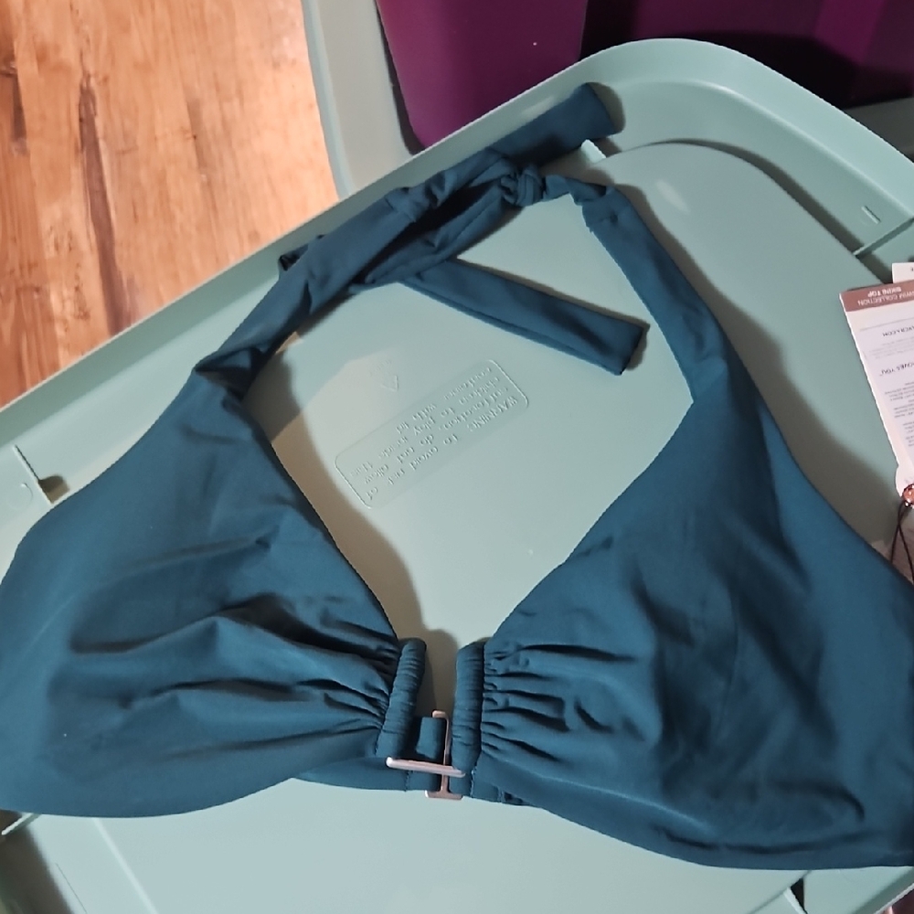 CALIA Women's U-Bar Halter Bikini Swim Top: SEA GREEN : NEW WITH TAGS: SIZE XXL